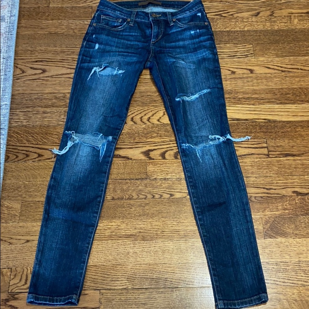 ripped blue jeans